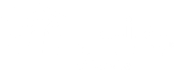 Habitat for Humanity logo. White with transparent background.